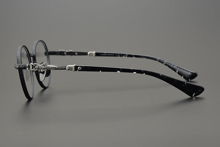 authentic chrome hearts aviator sunglasses - premium designer jewelry front view