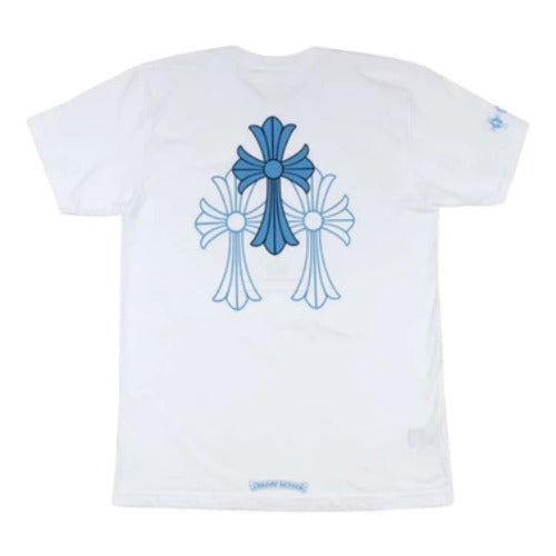 authentic blue triple cross cemetery tee - premium designer jewelry front view