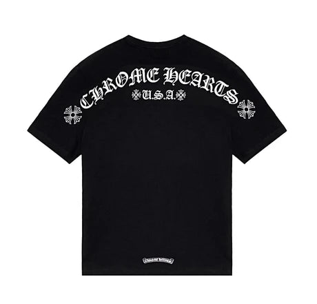 authentic chrome hearts pocket tee - premium designer jewelry front view