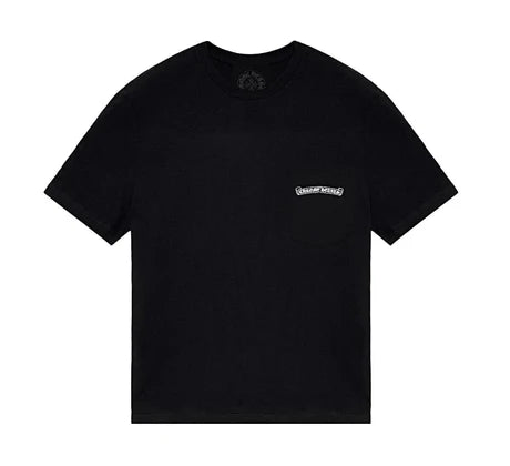 authentic chrome hearts pocket tee - premium designer jewelry front view