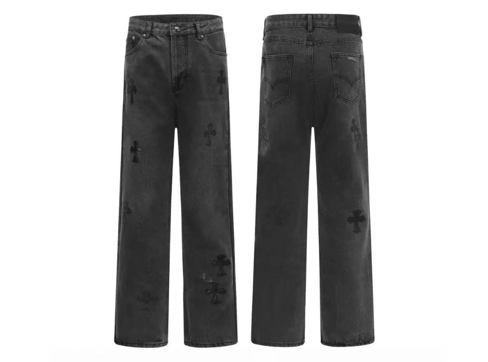 authentic chrome hearts vintage levi’s jeans - premium designer jewelry front view
