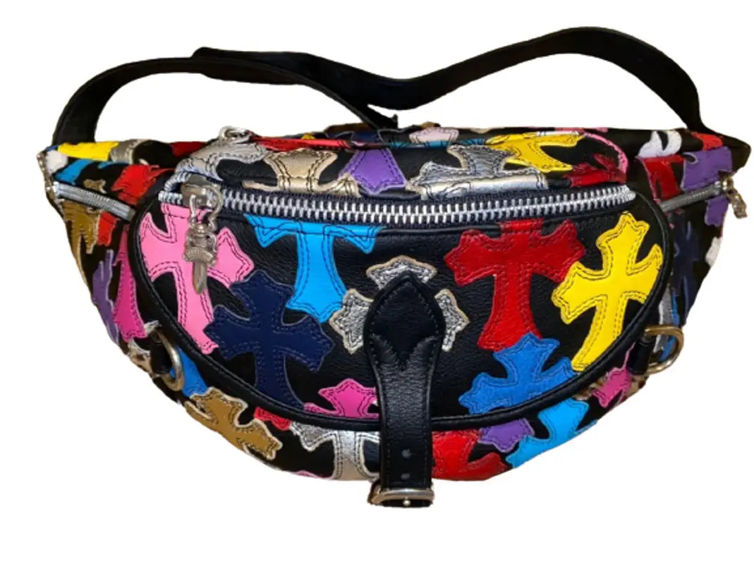 authentic chrome hearts waist bag - premium designer jewelry front view