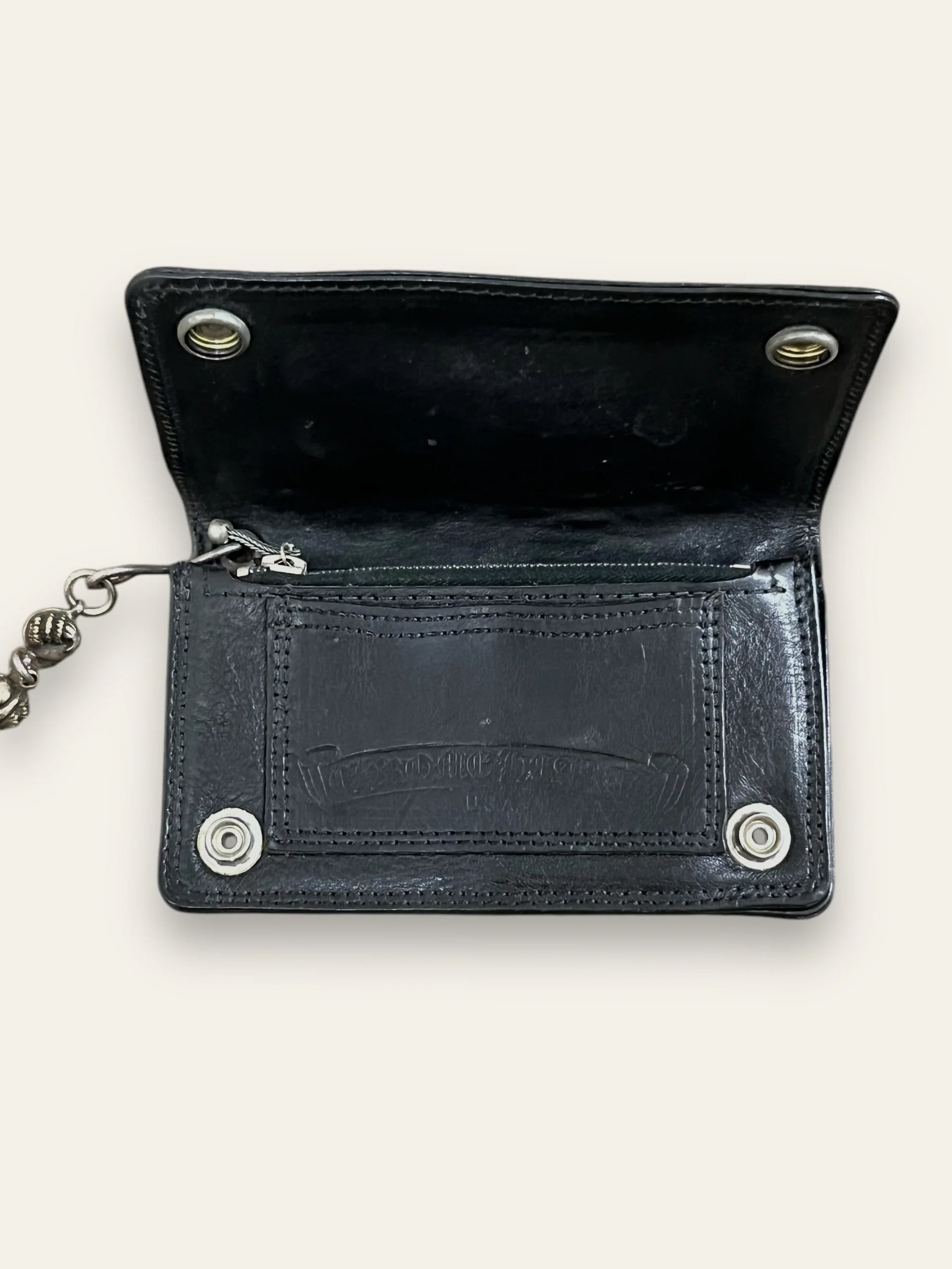 authentic chrome hearts wallet chain - premium designer jewelry front view