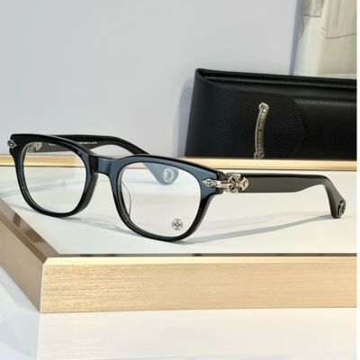 authentic chrome hearts well strung glasses - premium designer jewelry front view