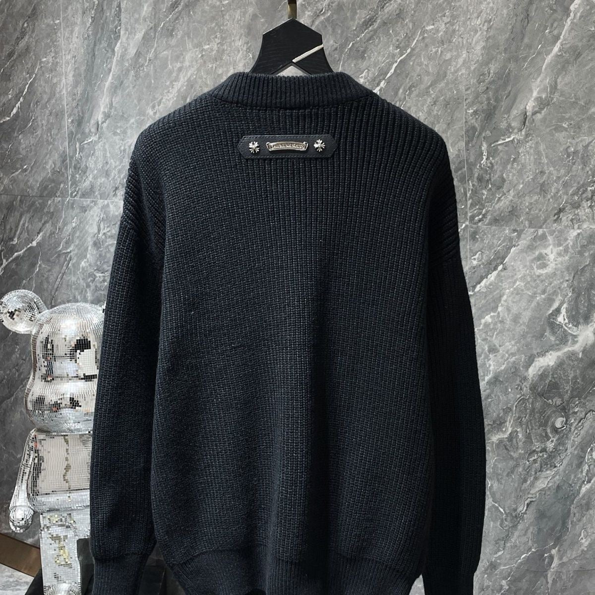 authentic chrome hearts zippers sweatshirt - premium designer jewelry front view