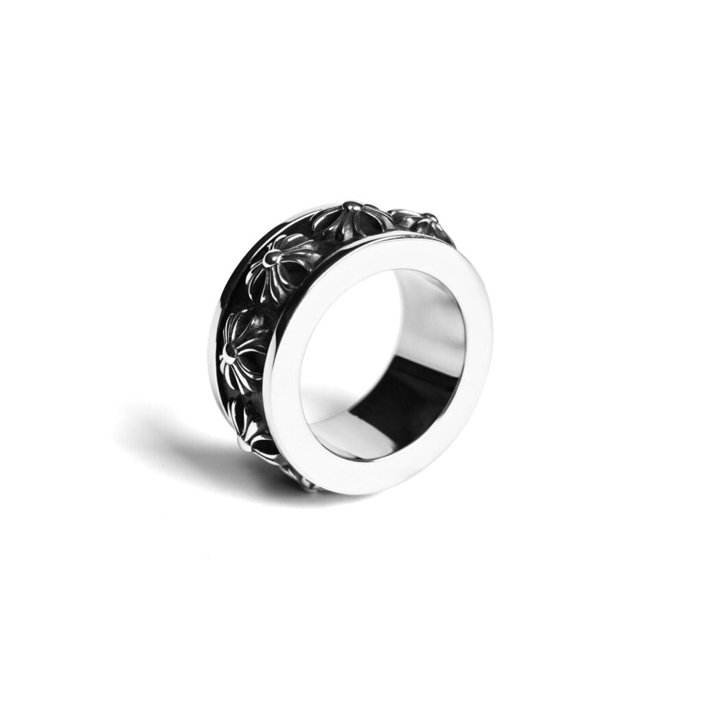 authentic chx spinner ring - premium designer jewelry front view