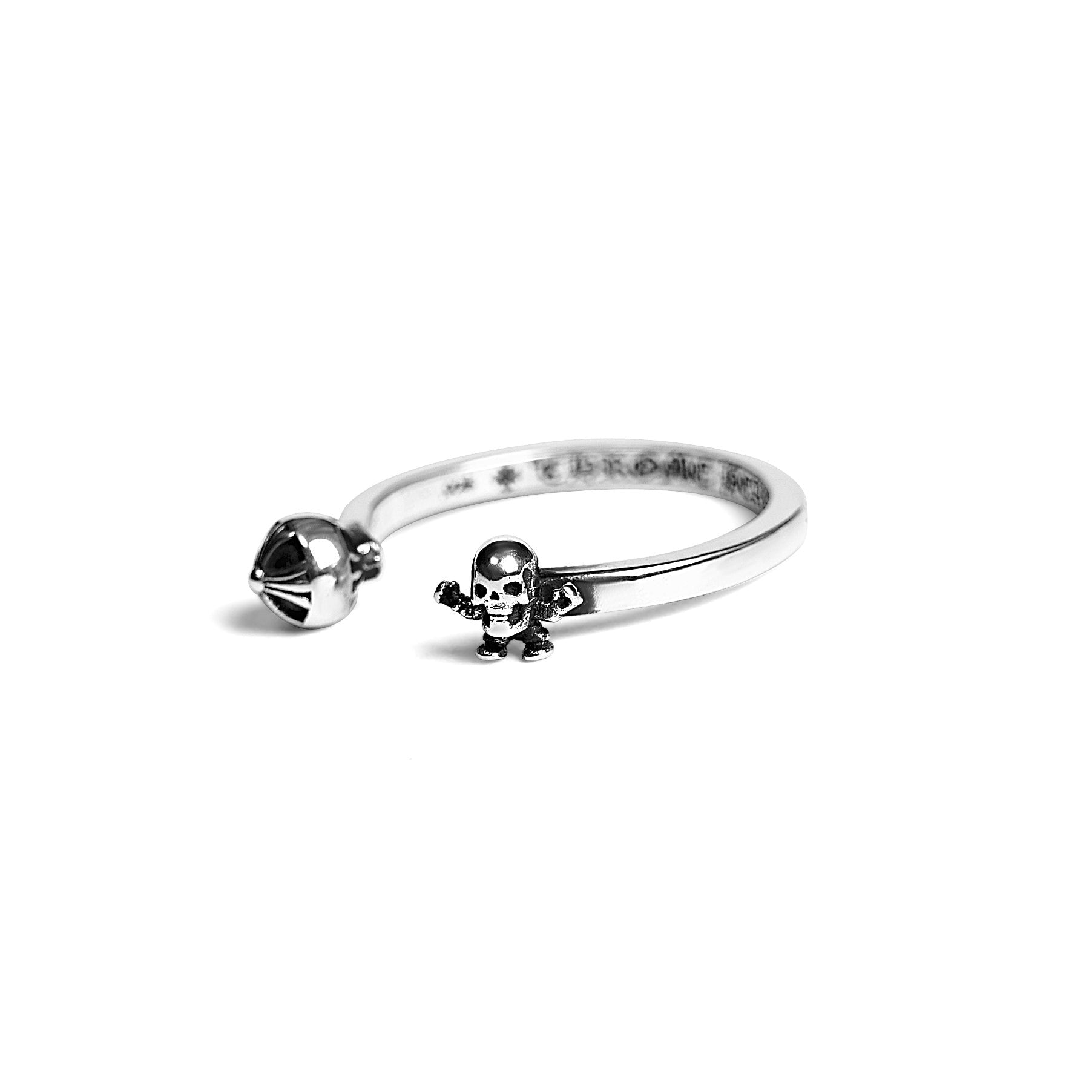 authentic foti harris teeter crossball ring - premium designer jewelry front view