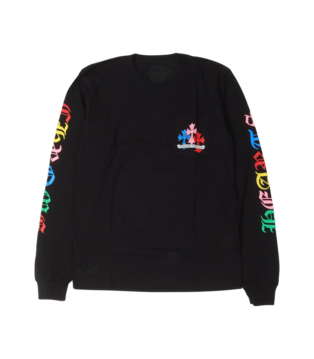 authentic ch multicolor cross long sleeve t-shirt - premium designer jewelry front view