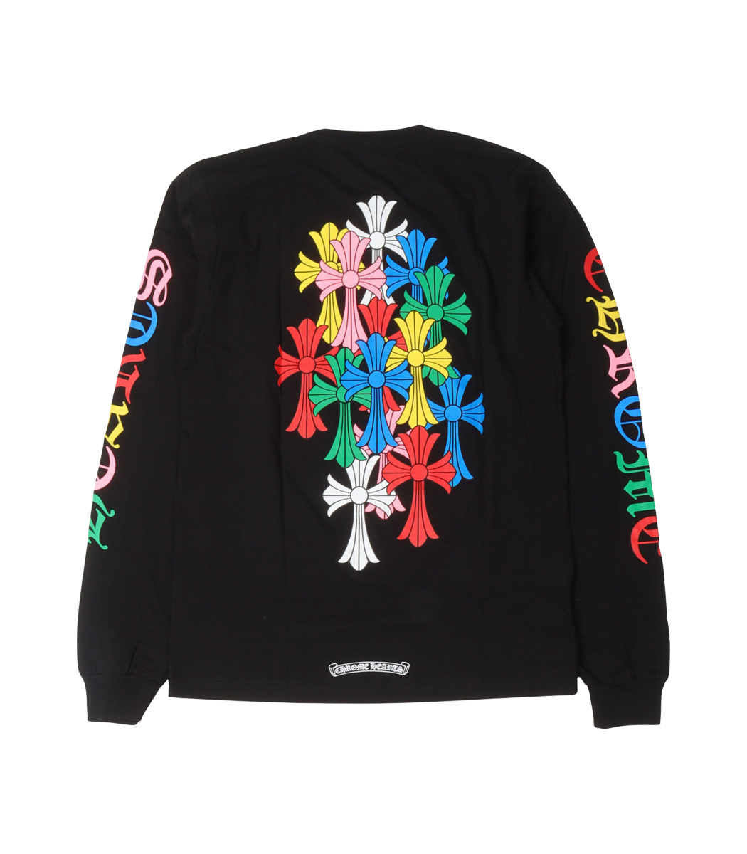 authentic ch multicolor cross long sleeve t-shirt - premium designer jewelry front view