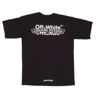 authentic off white chrome hearts chicago shirt - premium designer jewelry front view