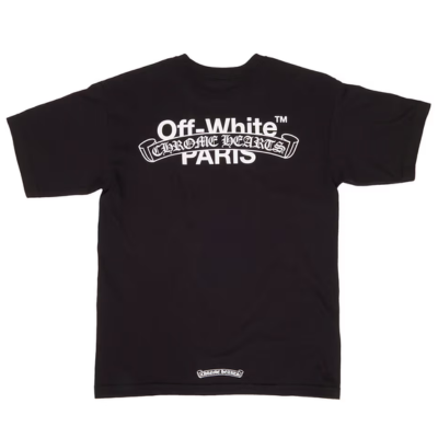 authentic off white chrome hearts paris shirt - premium designer jewelry front view