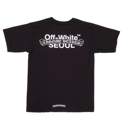 authentic off white chrome hearts seoul shirt - premium designer jewelry front view