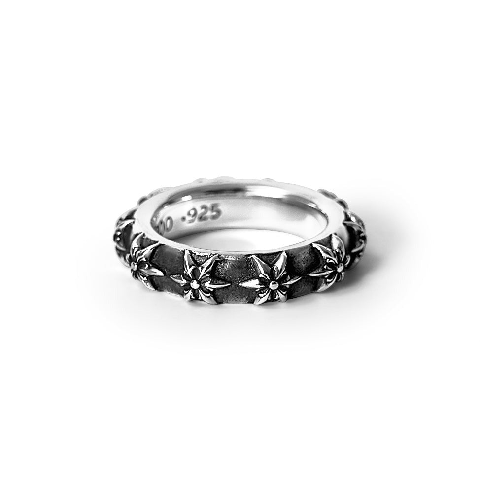 authentic star band ring - premium designer jewelry front view