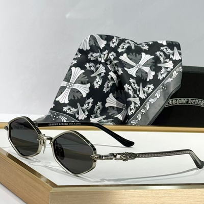 authentic chrome hearts nip slip sunglasses - premium designer jewelry front view