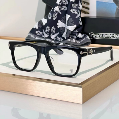 authentic chrome hearts slidn glasses - premium designer jewelry front view