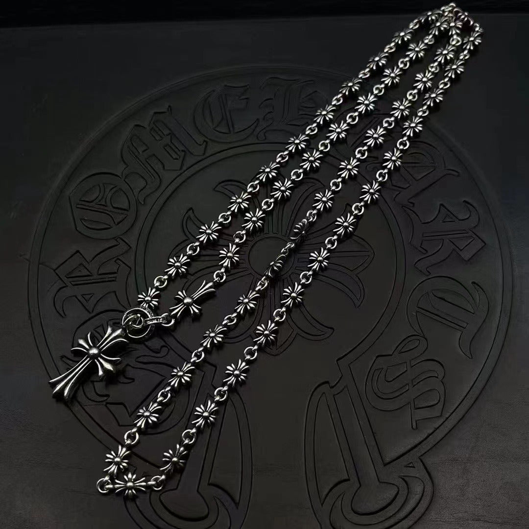 authentic chrome hearts baby fat pendant necklace - premium designer jewelry front view