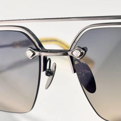 authentic chrome hearts bidi esem sunglasses - premium designer jewelry front view