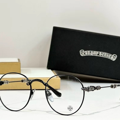 authentic chrome hearts bubba a glasses - premium designer jewelry front view