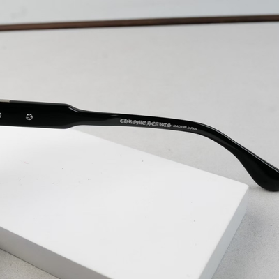 authentic chrome hearts bulge glasses - premium designer jewelry front view