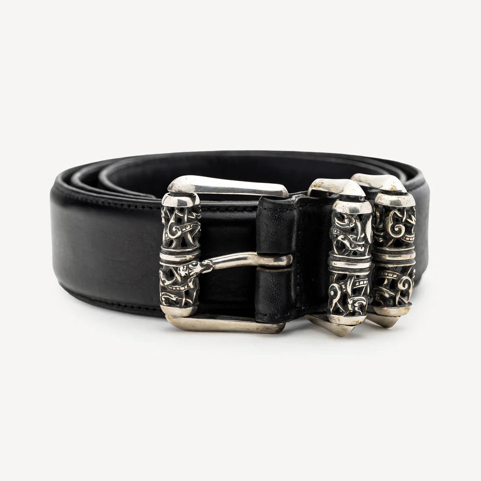 authentic chrome hearts celtic roller belt - premium designer jewelry front view