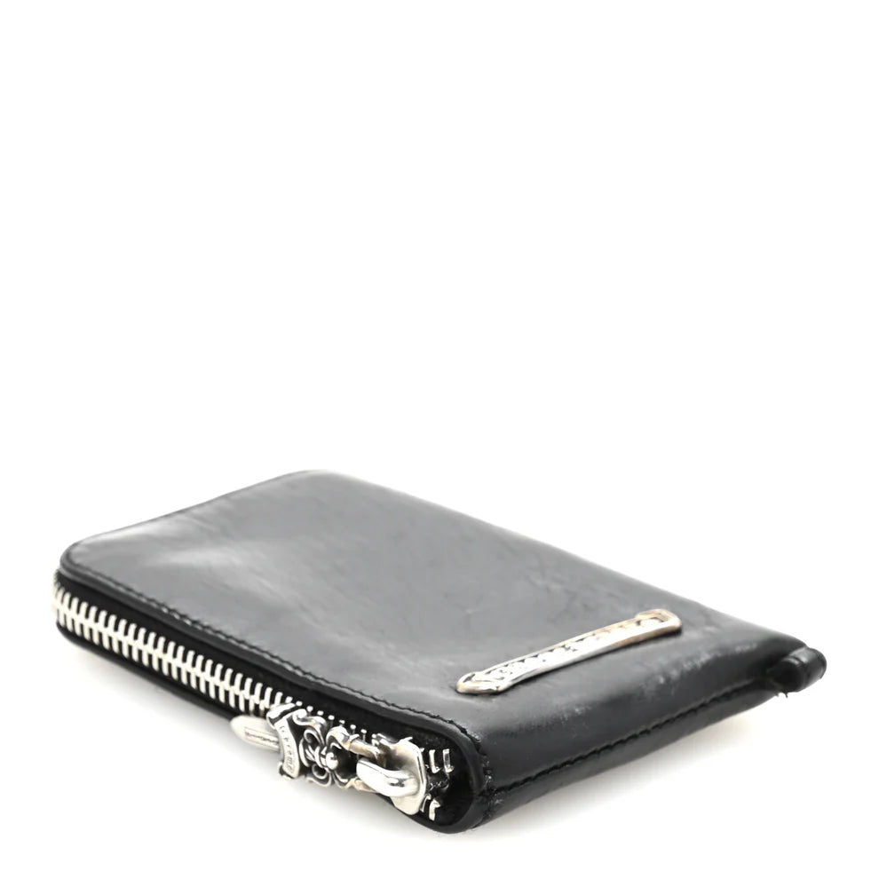 authentic chrome hearts cross wallet - premium designer jewelry front view