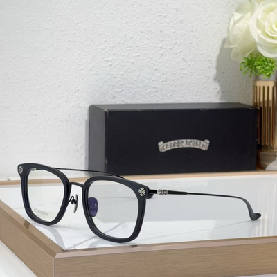 authentic chrome hearts gizznme glasses - premium designer jewelry front view