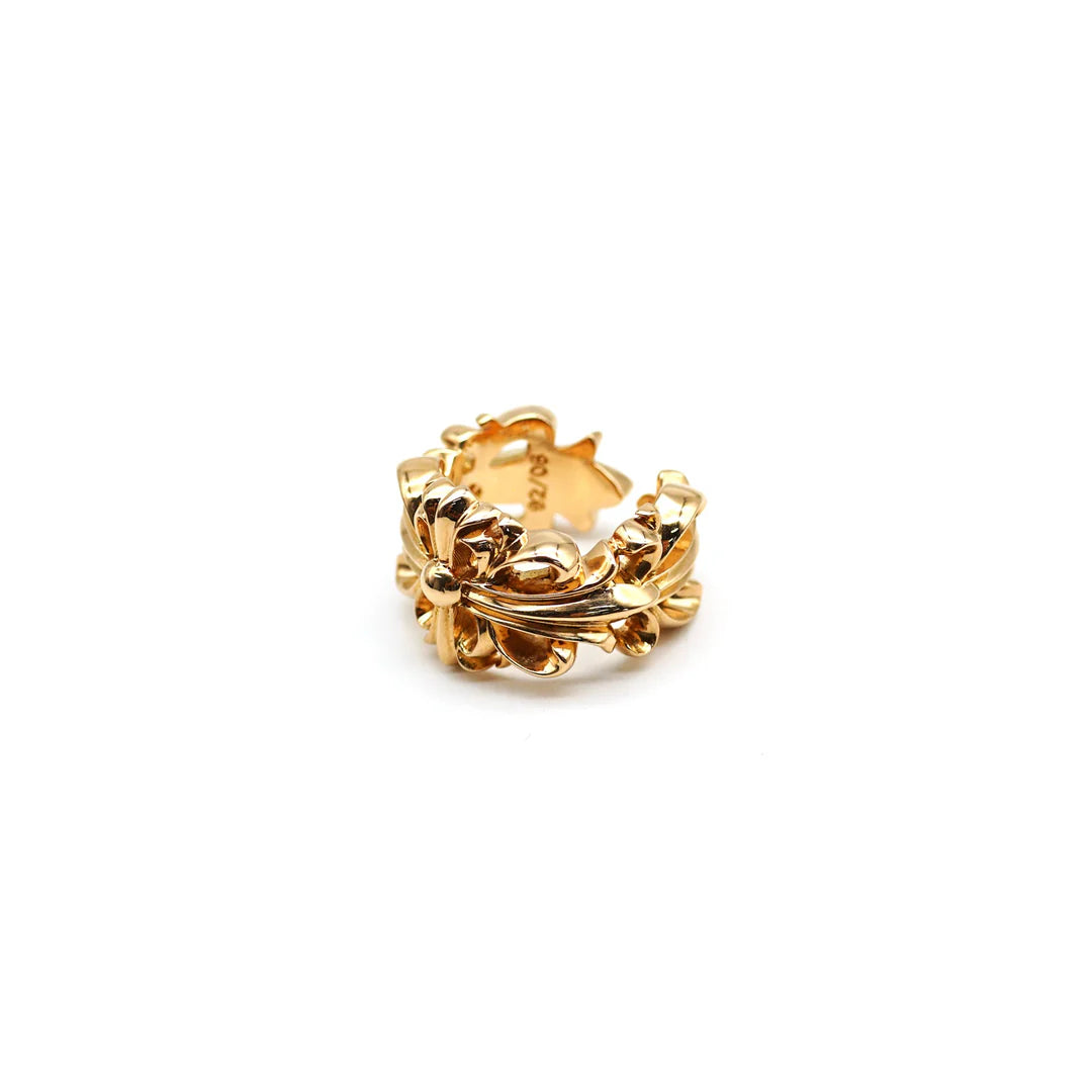authentic chrome hearts gold ring - premium designer jewelry front view