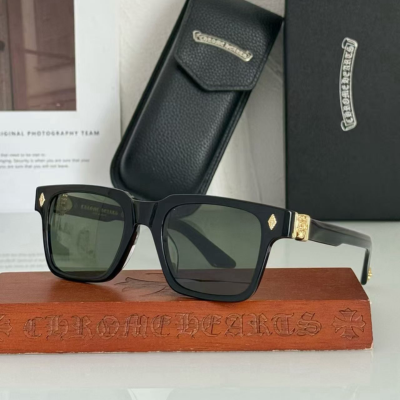 authentic chrome hearts halllamanass glasses - premium designer jewelry front view