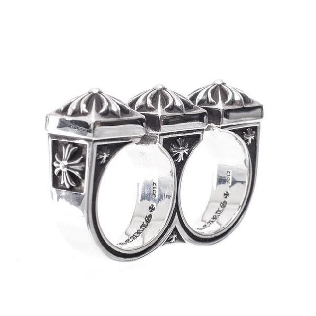 authentic chrome hearts knuckle - premium designer jewelry front view