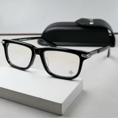 authentic chrome hearts little dinger glasses - premium designer jewelry front view