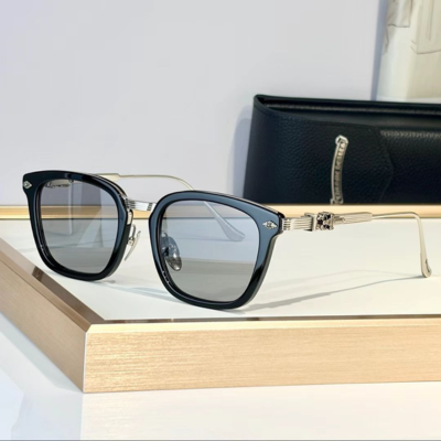 authentic chrome hearts overpoked glasses - premium designer jewelry front view