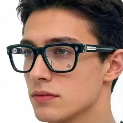 authentic chrome hearts pen 15 glasses - premium designer jewelry front view