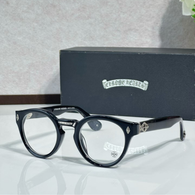 authentic chrome hearts peter arnell eyeglasses - premium designer jewelry front view
