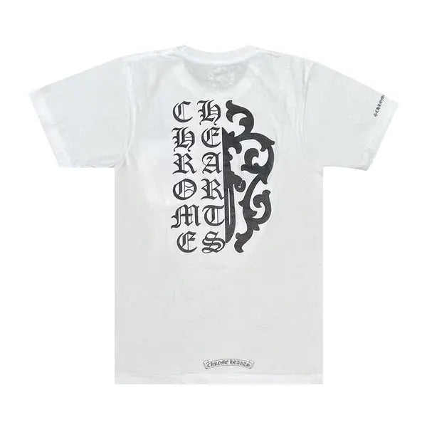 authentic chrome hearts pocket t shirt dagger - premium designer jewelry front view