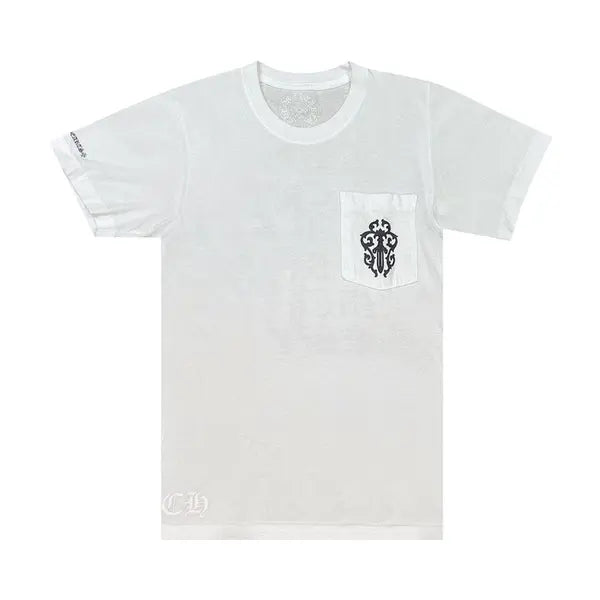 authentic chrome hearts pocket t shirt dagger - premium designer jewelry front view