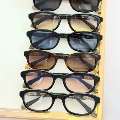 authentic chrome hearts shadow caster sunglasses - premium designer jewelry front view