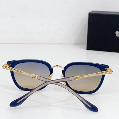 authentic chrome hearts strapadictome glasses - premium designer jewelry front view