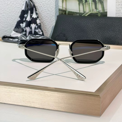 authentic chrome hearts stylida sunglasses - premium designer jewelry front view