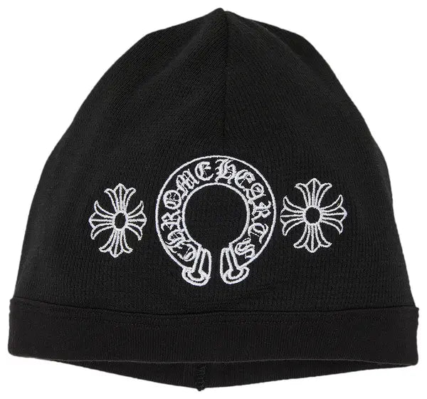 authentic chrome hearts thermal beanie - premium designer jewelry front view