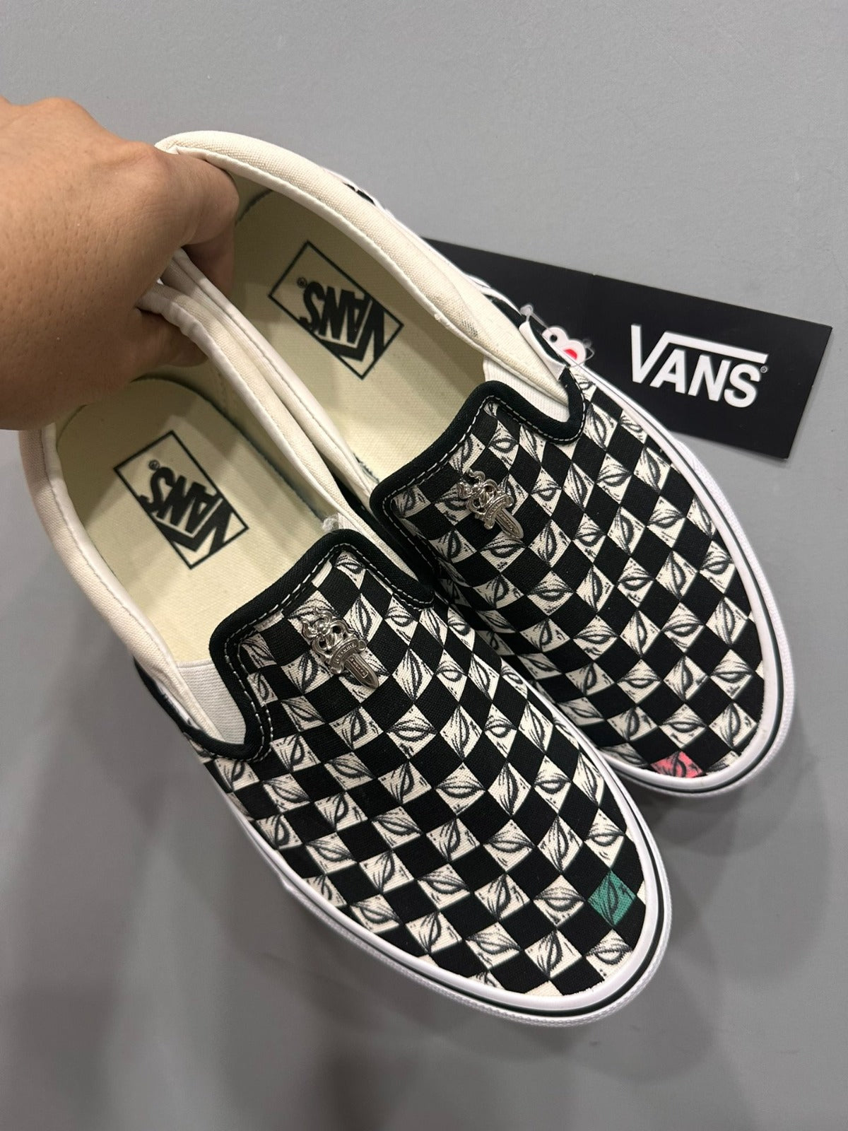authentic chrome hearts vans matty boy - premium designer jewelry front view