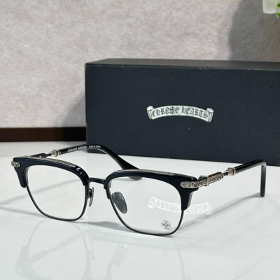 authentic chrome hearts vertical smile ii glasses - premium designer jewelry front view