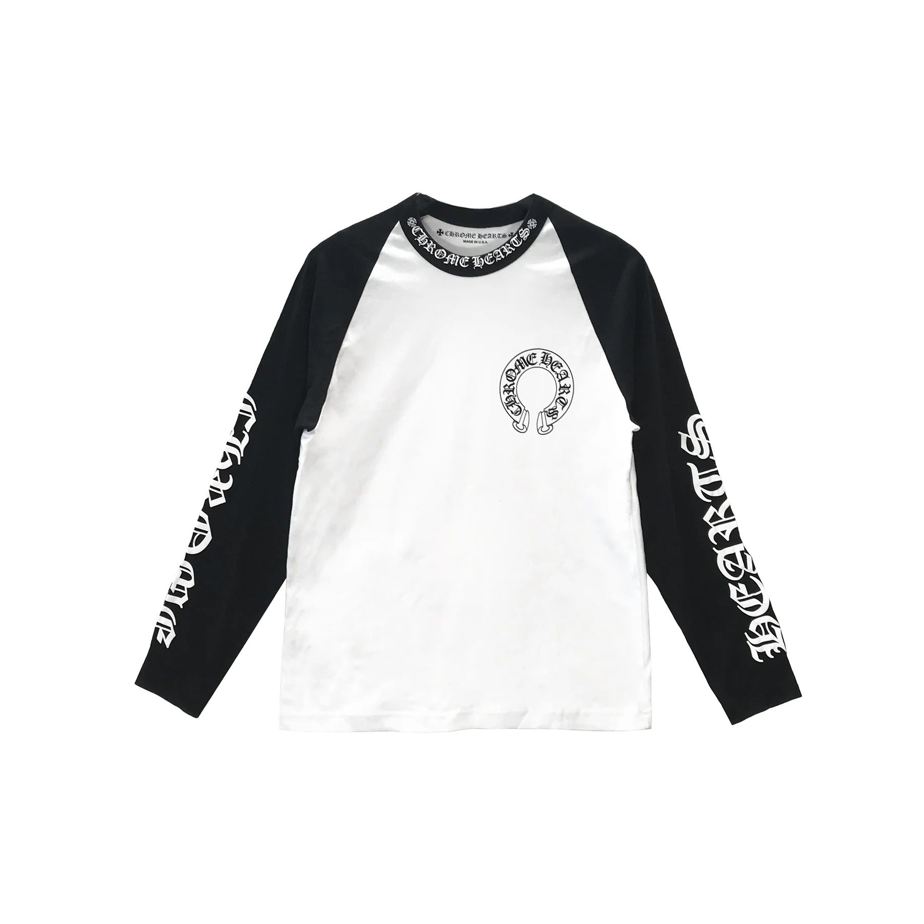 Black And White Chrome Heart Shirt
