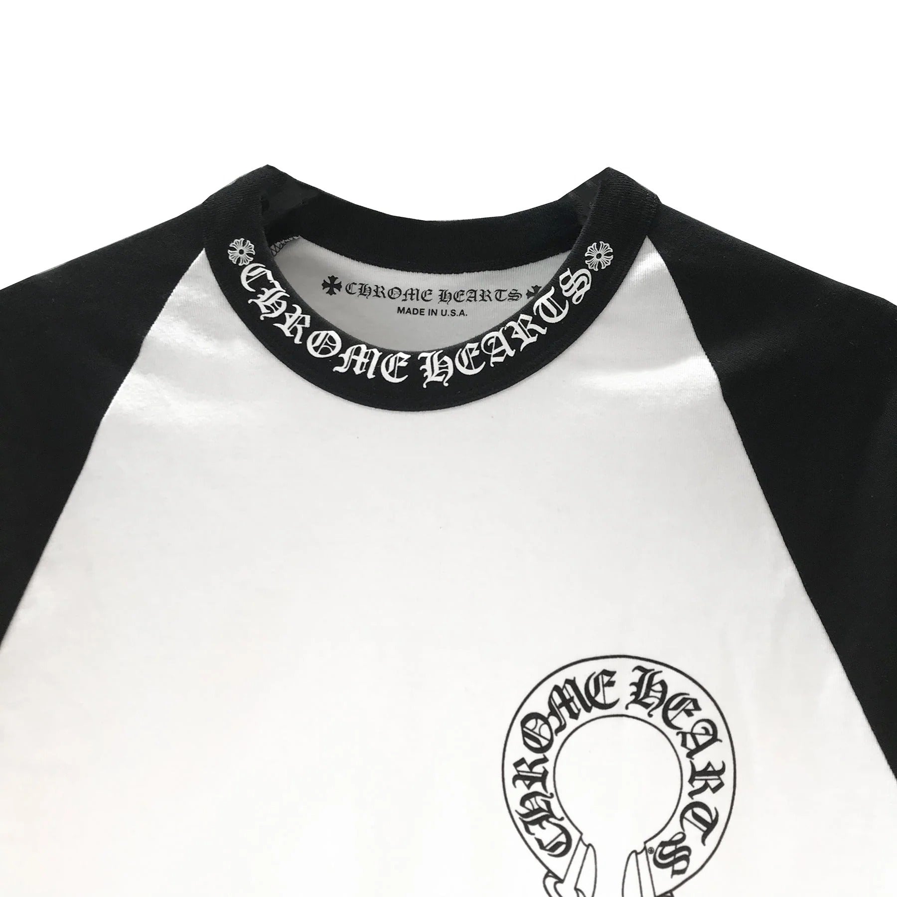 Black And White Chrome Heart Shirt