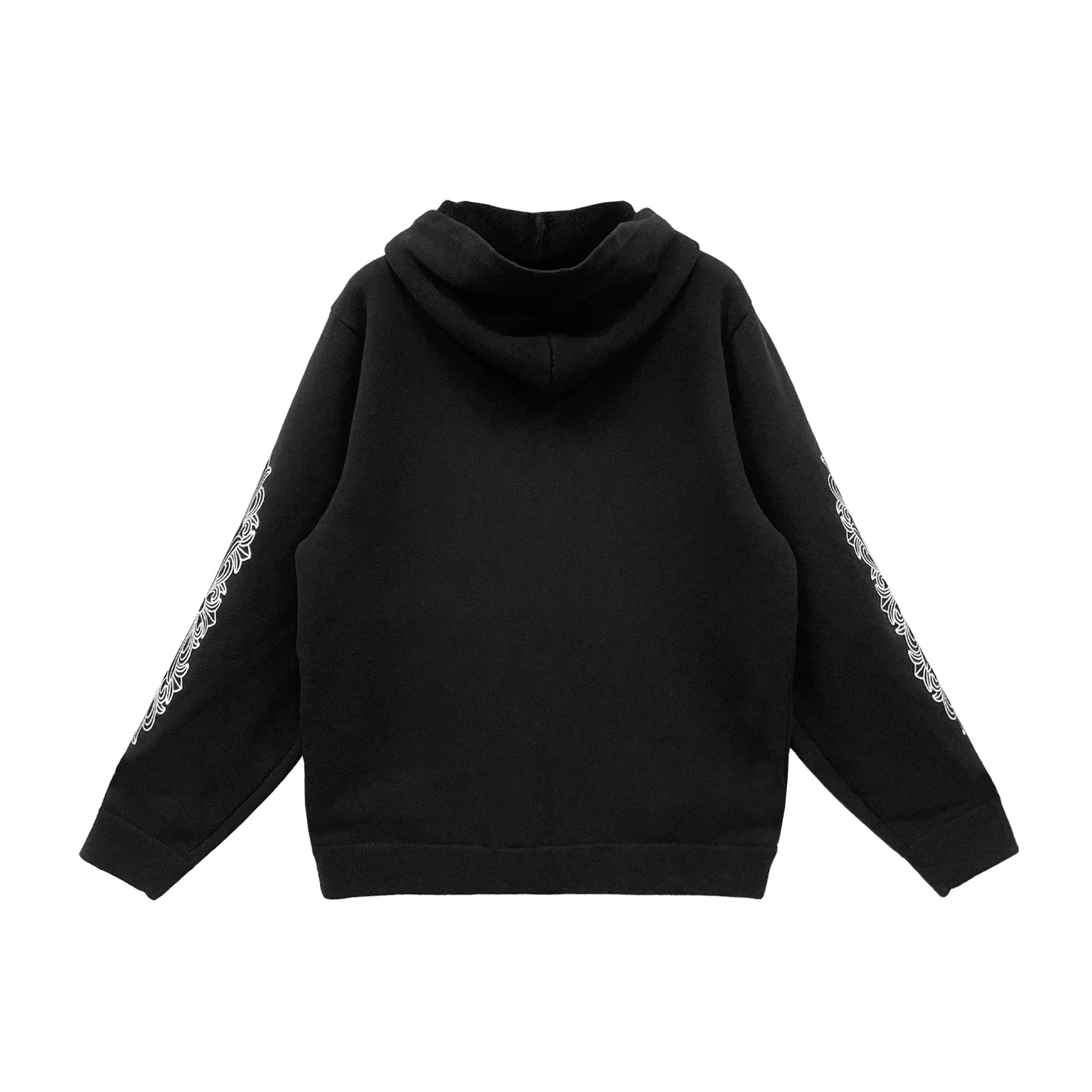 Chrome Hearts Floral Logo Zip Up Hoodie Black