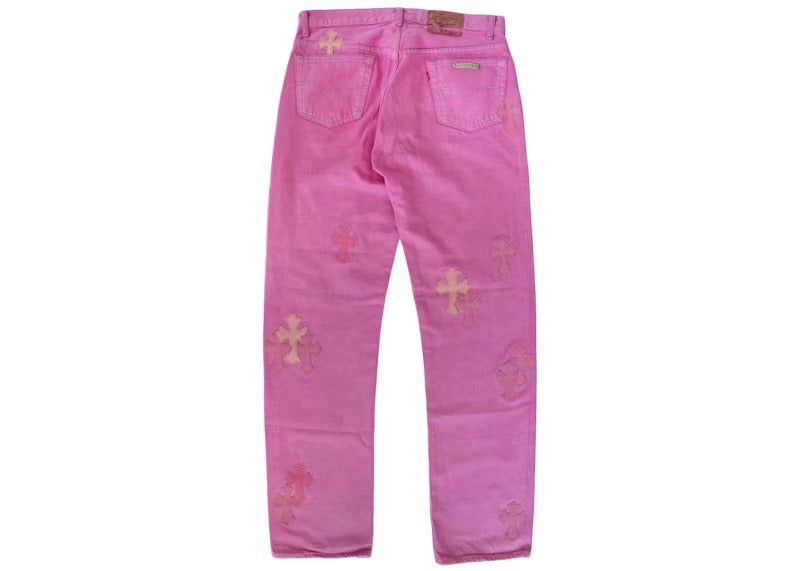 Pink Chrome Hearts Jeans
