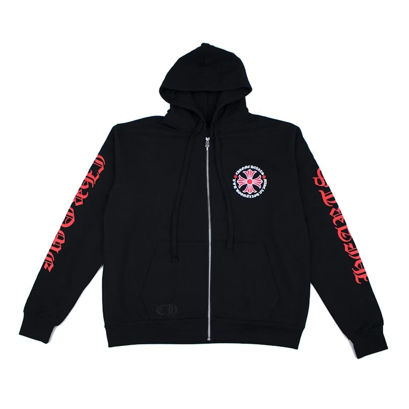 Red And Black Chrome Hearts Hoodie