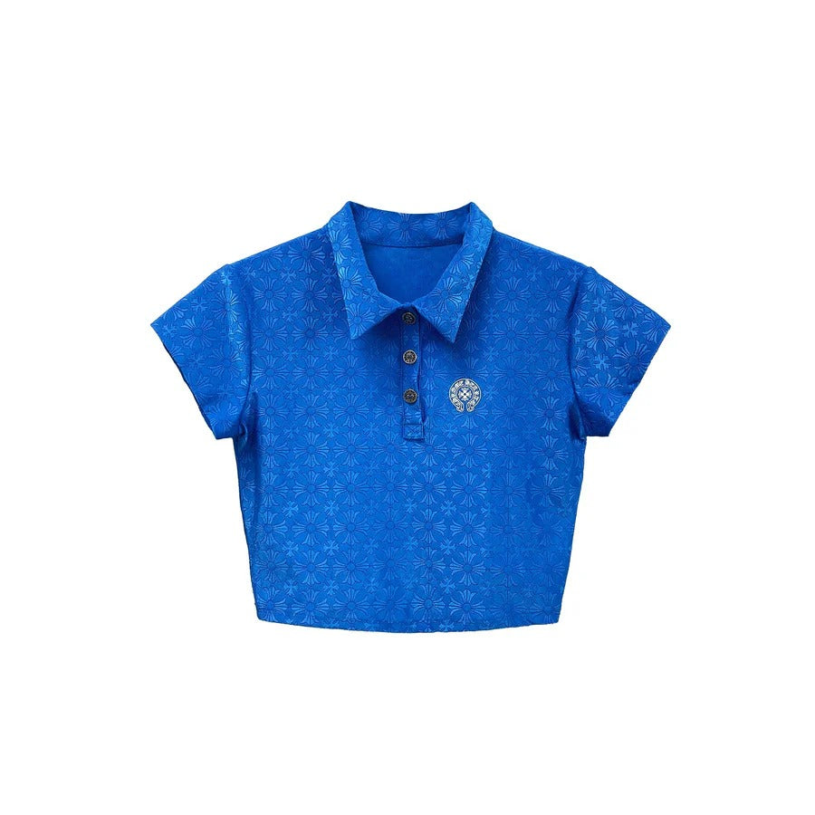 Chrome Hearts Blue Polo Shirt - Chrome Hearts
