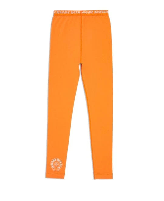 authentic chrome hearts leggings orange - premium designer jewelry front view