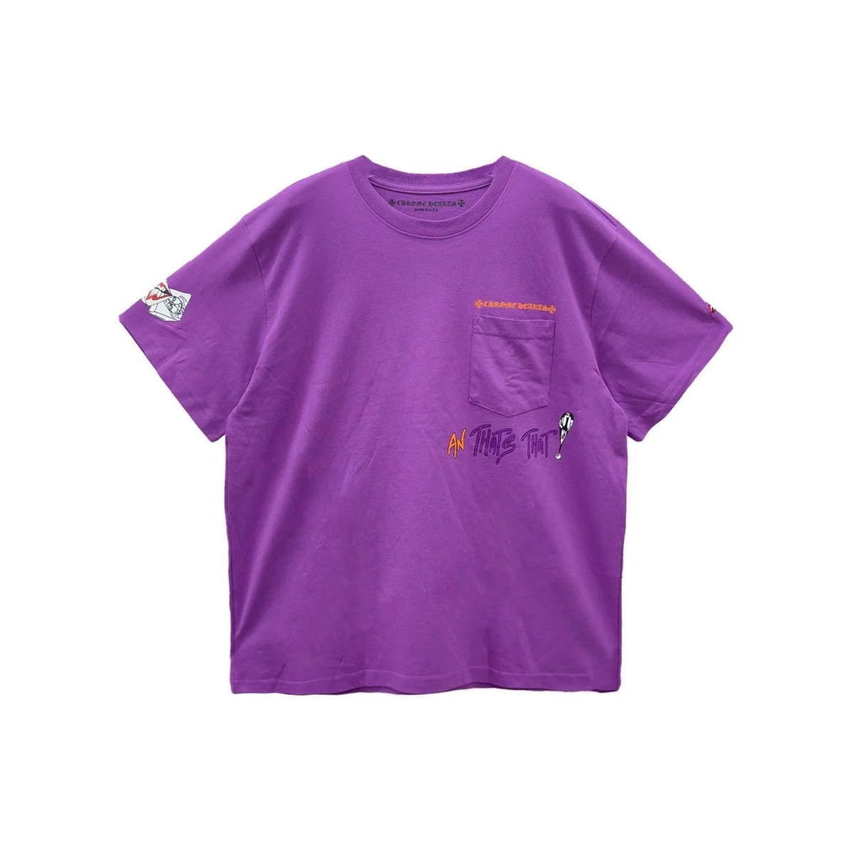 authentic pruple chrome hearts shirt - premium designer jewelry front view