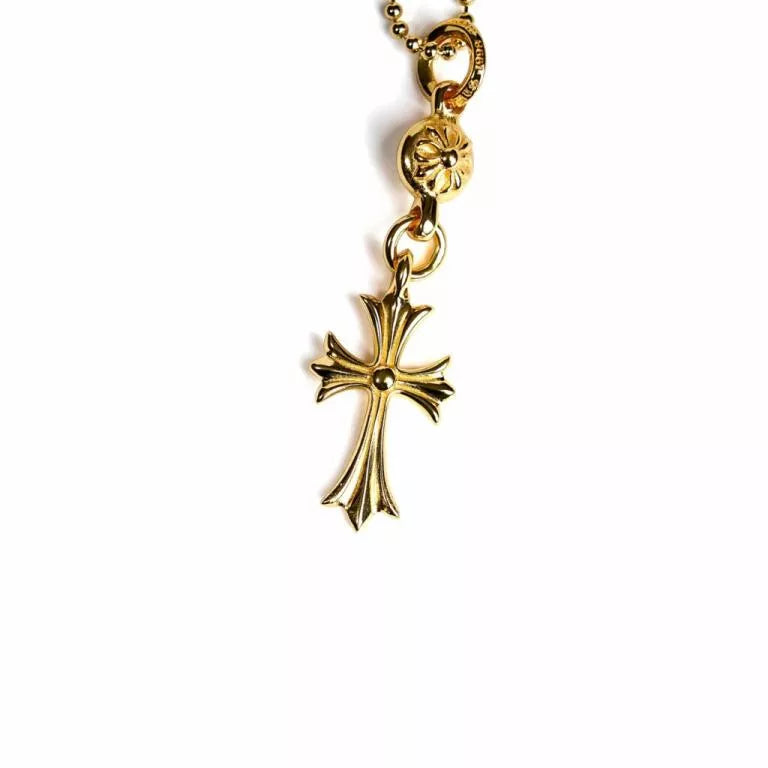 authentic cross with one charm - premium designer jewelry front view
